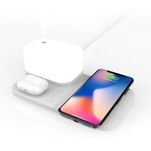 NIB 5 In 1 Wireless Charger, Air Humidifier with Built-In Night Light